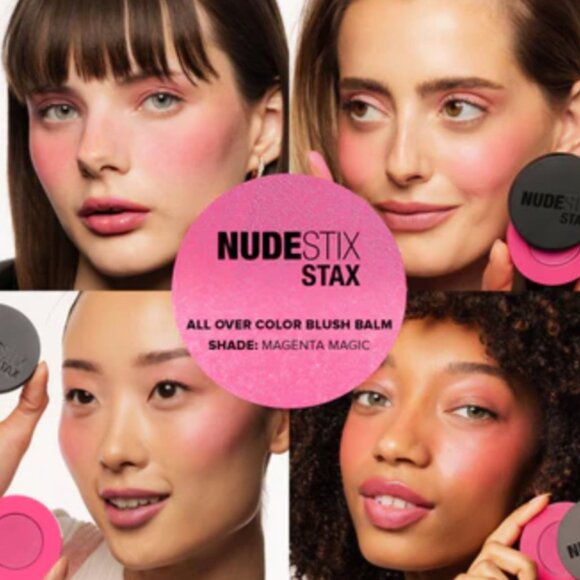 Nudestix STAX Magenta Matte All Over Blush Bomb - Picture 1 of 4